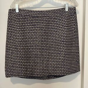 Metallic Plaid Wool J Crew Skirt
